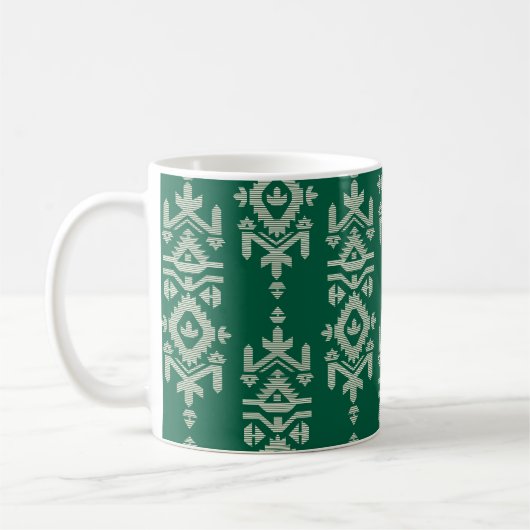 Jamdani Print Folk Pattern Kaffeetasse (Links)