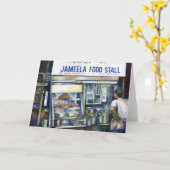 Jameelas Grußkarte Singapur Karte (Gelbe Blume)