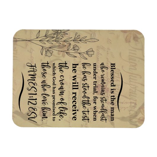 James 1:12 Bibelverse Magnet (Horizontal)