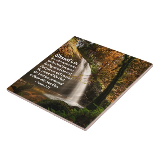 James 1:12 Gesegnet ist derjenige, der die Bibel b Fliese (Seite)