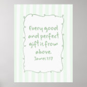 James 1:17 Bible Verse Poster Jede gute Geschenkwa (Vorne)
