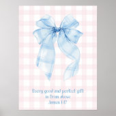 James 1:17 Jeder gute und perfekte Geschenk Blue B Poster (Vorne)