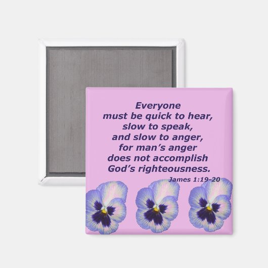 James 1:19-20 magnet (Vorderseite/Rückseite)