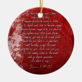 James 1:19 Scripture Gift Keramikornament (Vorne)