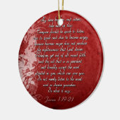 James 1:19 Scripture Gift Keramikornament (Links)