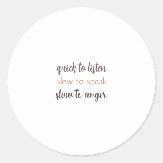 James 1:19, Sticker (Vorderseite)