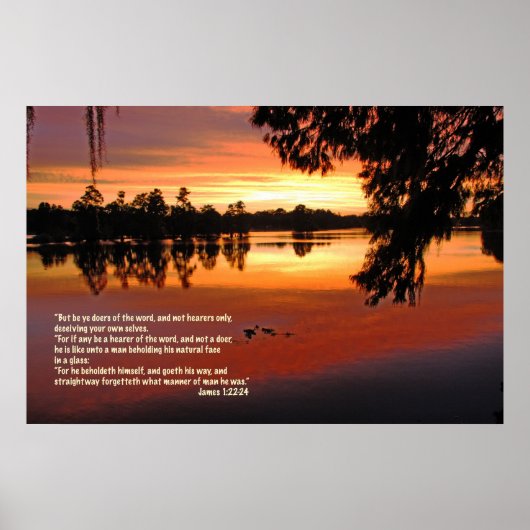 James 1:22-24 Scripture Print Poster (Vorne)