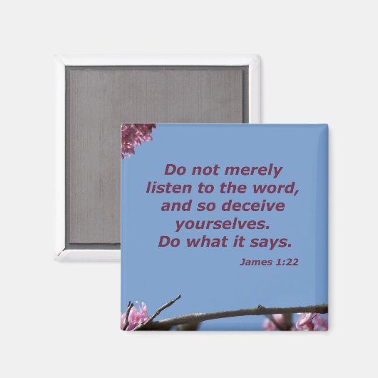 James 1:22 magnet (Vorderseite/Rückseite)