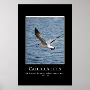 James 1:22 Sei Täter des Wortes Poster