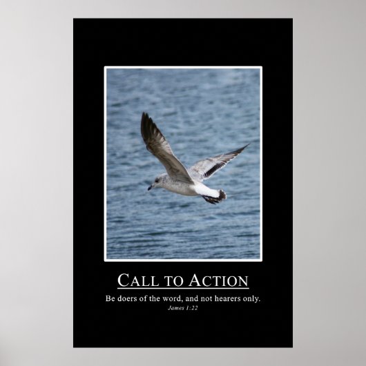 James 1:22 Sei Täter des Wortes Poster (Vorne)