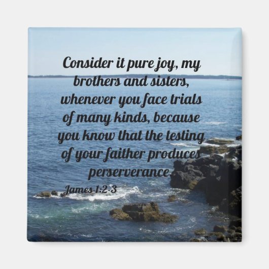 James 1:2-3 magnet (Vorne)