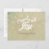 James 1:2-3 - Zähle es alle Freude Postkarte (Vorne/Hinten)