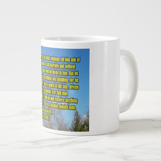 James 1:5-8 WEBU-Tasse Jumbo-Tasse (Vorderseite Rechts)