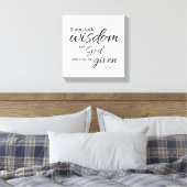 James 1:5 Leinwand Text Kunst | Gottes Weisheit (Insitu (Schlafzimmer))