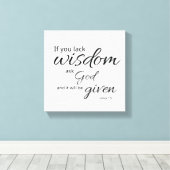 James 1:5 Leinwand Text Kunst | Gottes Weisheit (Insitu (Holzboden))