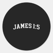 James 1 5  runder aufkleber (Vorderseite)