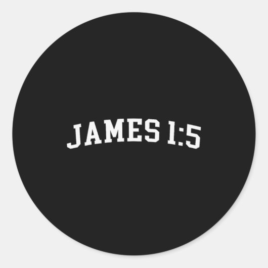 James 1 5 runder aufkleber (Vorderseite)