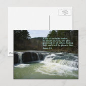 James 1:5 Wasserfall Postkarte (Vorne/Hinten)