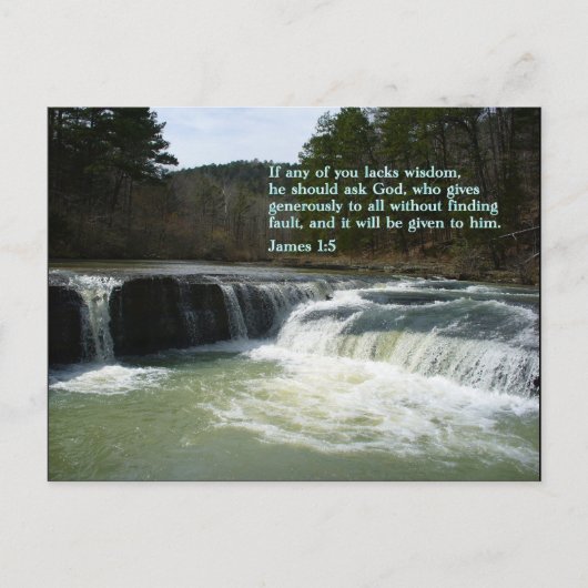 James 1:5 Wasserfall Postkarte (Vorderseite)