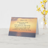 James 1:5 Wenn einem von euch das Weisheit-Bibelve Karte (Gelbe Blume)