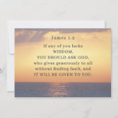 James 1:5 Wenn einer von Ihnen keine "Weisheit-Bib (Vorderseite)