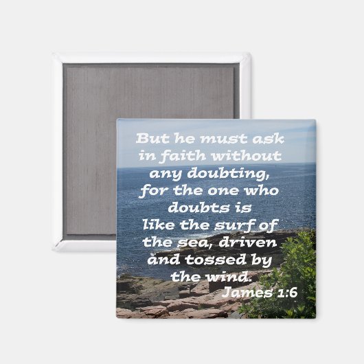 James 1:6 magnet (Vorderseite/Rückseite)