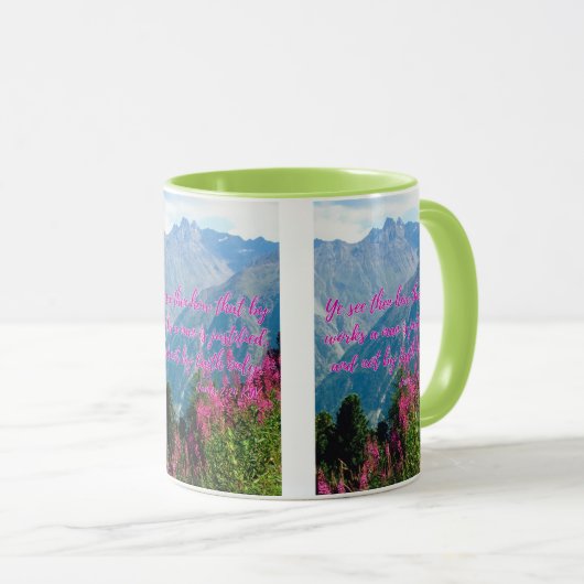 James 2:24 KJV Bible Scripture Pic Two-Tone Tasse (VorderseiteRechts)