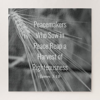 James 3:18 Bibelverse Ernte der Righeness Puzzle