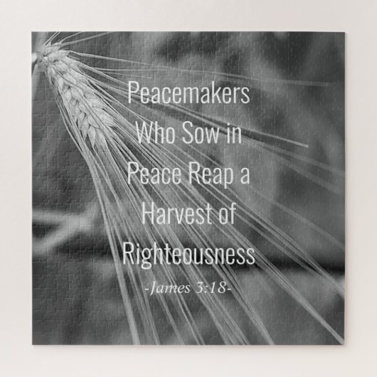 James 3:18 Bibelverse Ernte der Righeness Puzzle (Vertikal)