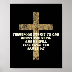 James 47 unterwirft sich Gott, der bösen Bibel Ver Poster
