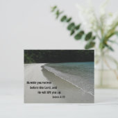 James 4:10 Demütigt euch vor dem Herrn.. Postkarte (Stehend Vorderseite)