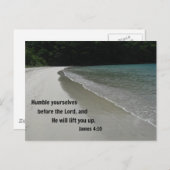 James 4:10 Demütigt euch vor dem Herrn.. Postkarte (Vorne/Hinten)