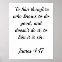 James 4:17 Poster über Gutes tun