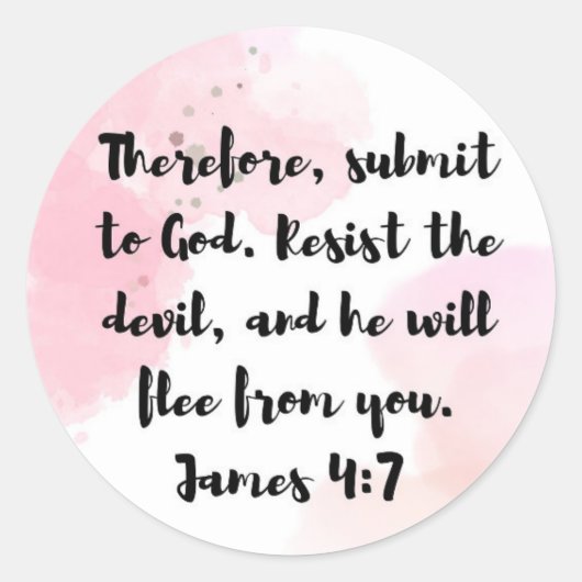 James 4:7 Bible Verse Sticker (Vorderseite)