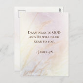 James 4:8 Zeichnete in der Nähe der Verse Gottes Postkarte (Vorne/Hinten)