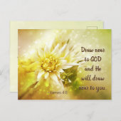 James 4:8 Zeichnete nahe an Gott, Er wird in deine Postkarte (Vorne/Hinten)