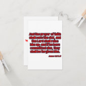 James 5:15 KJV Bible Scripture Gruß Karte (Vorderseite/Rückseite Beispiel)