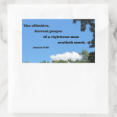 James 5:16 Das wirksame, glühende Gebet.. Rechteckiger Aufkleber (Tasche)