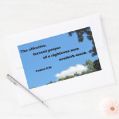 James 5:16 Das wirksame, glühende Gebet.. Rechteckiger Aufkleber (Umschlag)