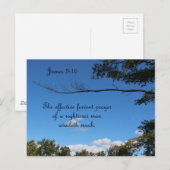 James 5:16 Das wirkungsvolle glühende Gebet der Postkarte (Vorne/Hinten)