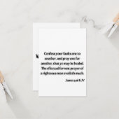 James 5:16 KJV Bible Scripture Grußkarte Karte (Vorderseite/Rückseite Beispiel)