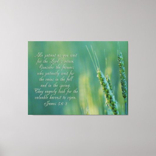James 5:6-8 Beharrlichkeit Inspiration Leinwanddruck (Vorderseite)