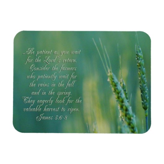 James 5:6-8 Beharrlichkeit Inspiration Magnet (Horizontal)