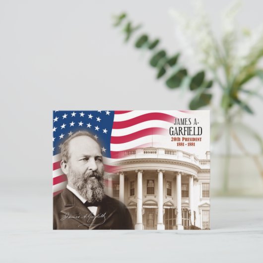James A. Garfield - 20. Präsident der USA Postkarte (Stehend Vorderseite)