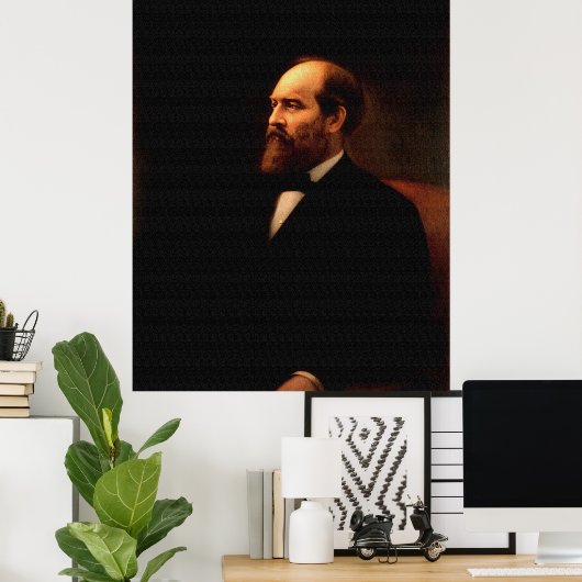 JAMES A. GARFIELD Portrait von Calvin Curtis Print Poster (Heimbüro)