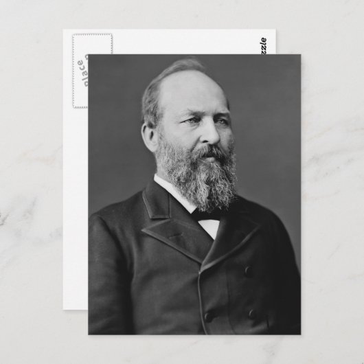 James A. Garfield Postkarte (Vorne/Hinten)