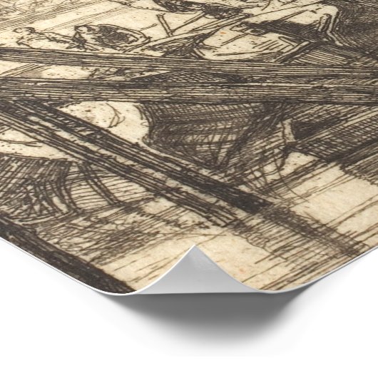 James Abbott McNeill Whistler - Limehouse Poster (Ecke)