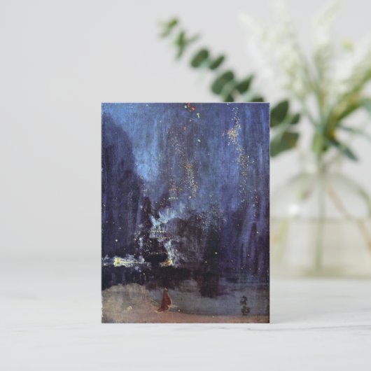 James Abbott McNeill Whistler - Nacht in Schwarz u Postkarte (Stehend Vorderseite)