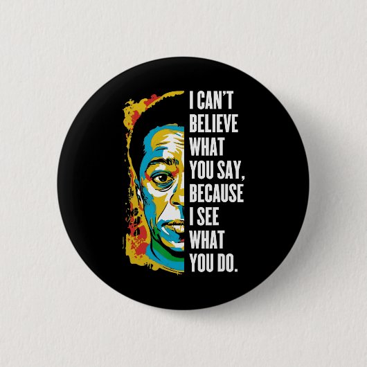 James Baldwin Graffiti Art Juneteenth Black Histor Button (Vorderseite)