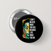 James Baldwin Graffiti Art Juneteenth Black Histor Button (Vorne & Hinten)